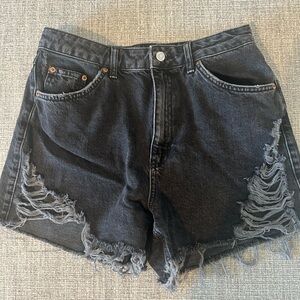 TOPSHOT DENIM SHORTS | black | size 8 | like new, worn twice.